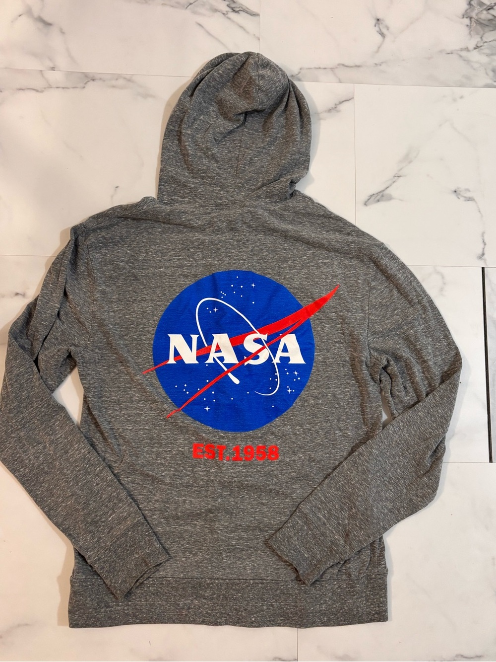 🚀NASA🚀 Gray Zip Up Hooded Jacket